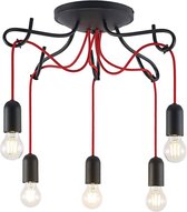 Lucande - plafondlamp design - 5 lichts - ijzer - H: 30 cm - E27 - ,
