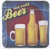 Onderzetters voor Glazen - 10cm - Bier - Beer - Vaderdag - 4 stuks