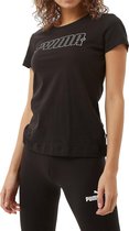 Puma Rebel Graphic Shirt Zwart Dames - Maat L