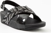 FitFlop™ Lulu Crystal Feather Back-Strap Sandals All Black - Maat 39
