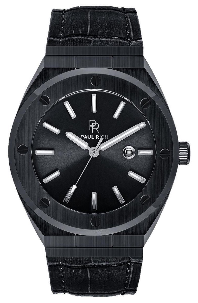 Paul Rich Signature Conquest Leer PR68ABL horloge 45 mm