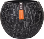 Capi - Vase ball I stone 10x9 noir