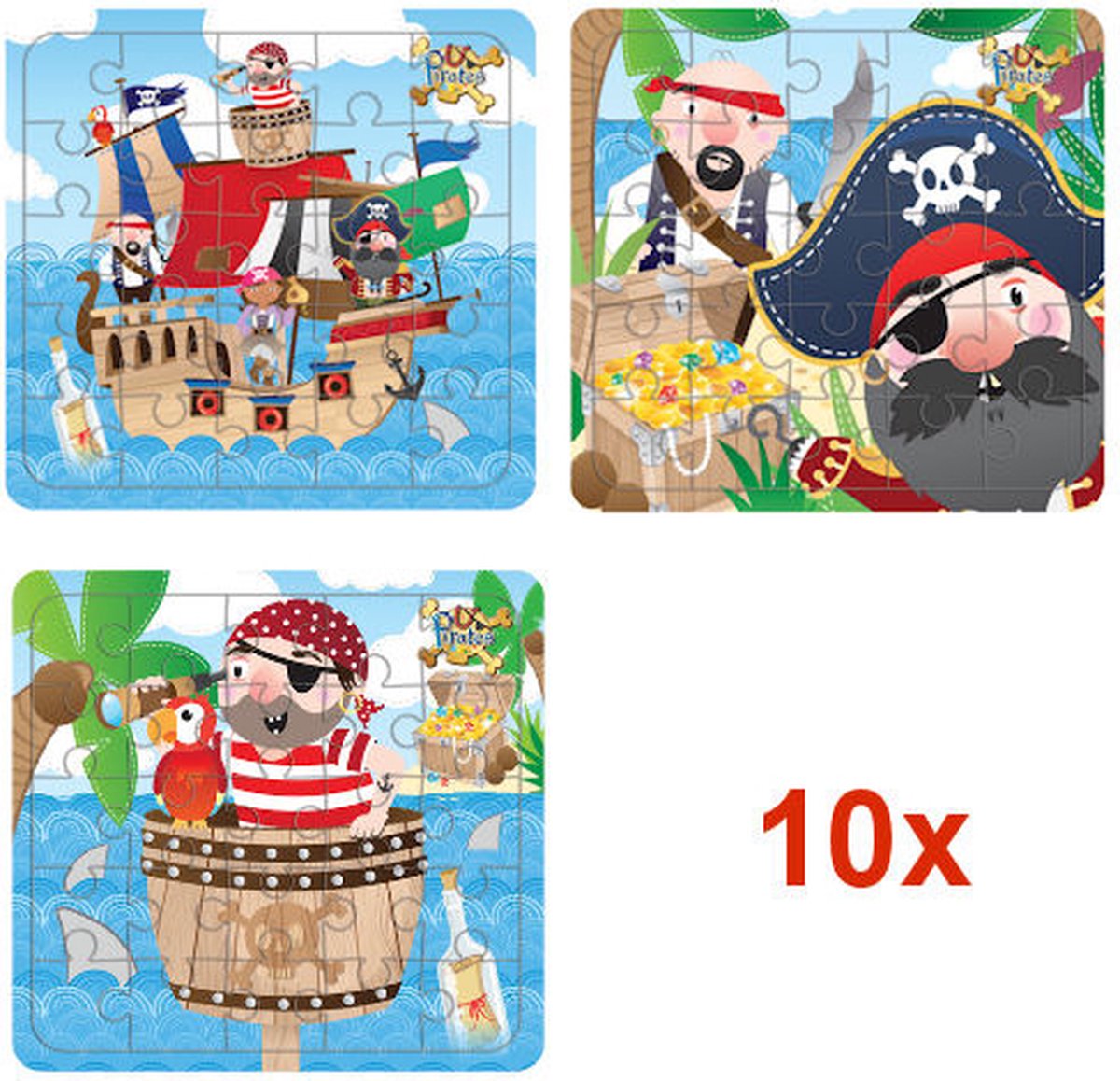 10 STUKS - LUXE PIRATEN - Traktatie Doos - INCLUSIEF SPEELGOED - Traktaties Uitdeelcadeaus voor Verjaardagen en Kinderfeestjes — afbeelding 3