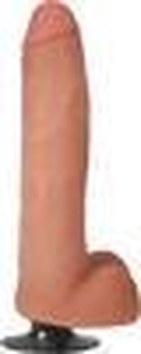 Goedkoopste 11 Inch Vibrating Dong with Balls - Beige