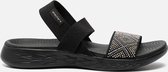 Skechers On the Go 600 Glitzy sandalen zwart - Maat 38