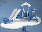 Speeltoestel XL Modern Blauw met glijbaan en schommel voor binnen en buiten - Baby - Peuter - Kleuter - Cadeau - 1 jaar - 2 jaar - 3 jaar - Sinterklaas - Kerst - Jongen - Meisje -