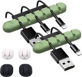 kabel organisator - ZINAPS Kabel houder kabel clips, 6 stuks kabelmanagement organisator, lijm haken voor bureau, netsnoer, USB-oplaadkabel, opladers, audiokabels, kantoor- en thuisgebruikers