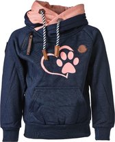 Kindertrui marine met hart en poot | Maat 164/14Y