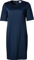 Dames stretch jurk marine/marine accent, km, lang | Maat L