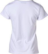 Dames shirt wit met parelmoer bolletjes | Maat L/XL