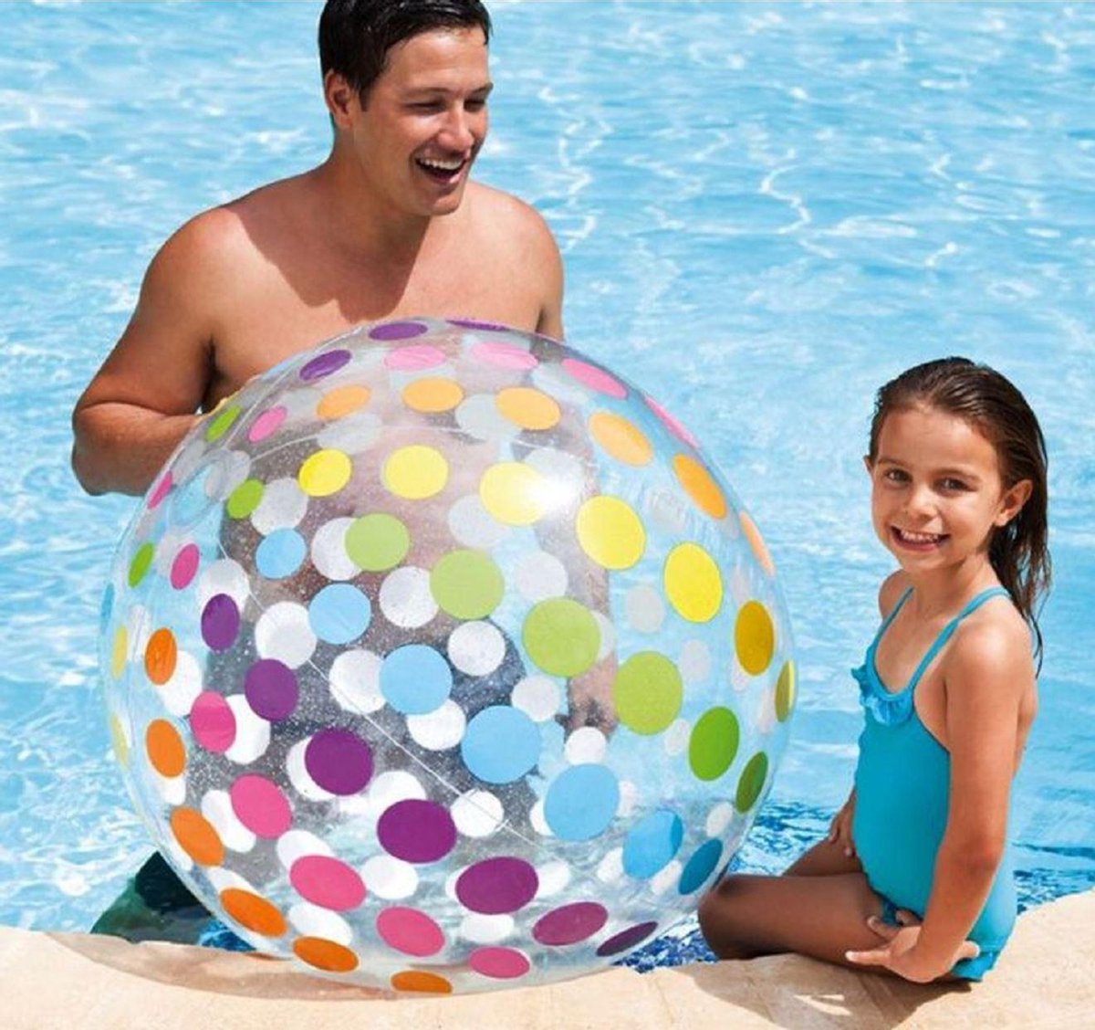 Ballon de plage INTEX Glossy 61 cm - Multicolore - Pour adulte et