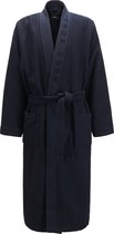 Hugo Boss heren ochtendjas - Waffle Kimono blauw -  Maat: M