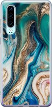 Huawei P30 hoesje - Magic marble - Siliconen - Soft Case Telefoonhoesje - Marmer - Multi