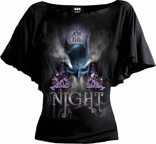 Spiral Batman Top -S- I AM THE NIGHT Zwart
