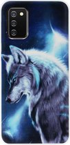 - ADEL Siliconen Back Cover Softcase Hoesje Geschikt voor Samsung Galaxy A02s - Wolf