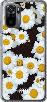 6F hoesje - geschikt voor Xiaomi Redmi Note 10 Pro -  Transparant TPU Case - Daisies #ffffff