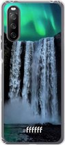 6F hoesje - geschikt voor Sony Xperia 10 III -  Transparant TPU Case - Waterfall Polar Lights #ffffff