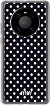6F hoesje - geschikt voor Huawei P40 Pro -  Transparant TPU Case - Onyx Dots #ffffff