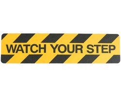 Watch your step anti slip tape - Geel & Zwart - x x - Anti-slip - Polyvinylchloride (PVC) - - Voor binnen