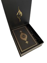 Koran box met gebedskleed en tasbih zwart