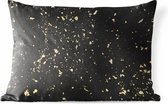 Buitenkussens - Tuin - Gouden vlokken op een zwarte achtergrond - 60x40 cm