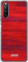 6F hoesje - geschikt voor Sony Xperia 10 III -  Transparant TPU Case - Scarlet Canvas #ffffff