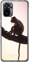 6F hoesje - geschikt voor Xiaomi Redmi Note 10 Pro -  Transparant TPU Case - Macaque #ffffff