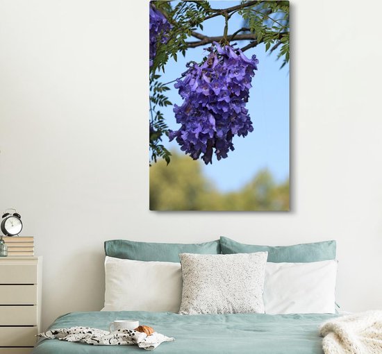 Gros plan d'une toile Jacaranda 2cm 120x180 cm - Tirage photo sur Toile (Décoration murale salon / chambre) / Arbres Peintures sur toile XXL / Groot format!