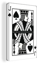Peintures sur toile - Illustration d'une carte à jouer valet de pique - 60x90 cm - Décoration murale