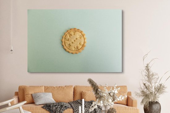 Cookie avec toile à message 2cm 180x120 cm - Tirage photo sur toile (Décoration murale salon / chambre) XXL / Groot format!