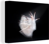 Danse moderne devant une toile de fond noir 2cm 160x120 cm - Tirage photo sur toile (Décoration murale salon / chambre) XXL / Groot format!