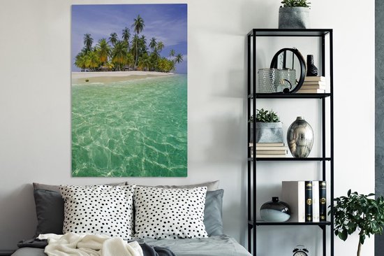 Île tropicale des îles San Blas au Panama Toile 90x140 cm - Tirage photo sur toile (Décoration murale salon / chambre)