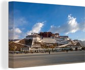 Ciel bleu sur le Palais du Potala en Chine Toile 60x40 cm - Tirage photo sur toile (Décoration murale salon / chambre)