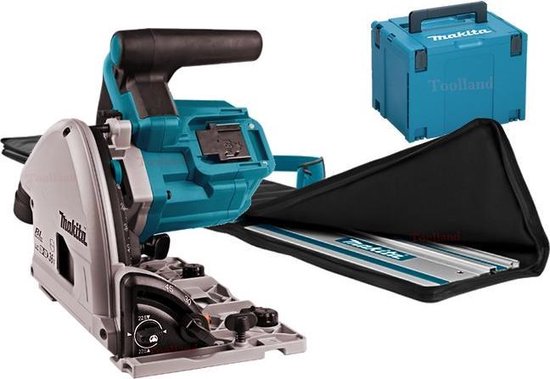 Makita DSP600ZJ2 Accu invalzaag LXT 2x18V - Geleiderail en tas - Zonder accu's en lader
