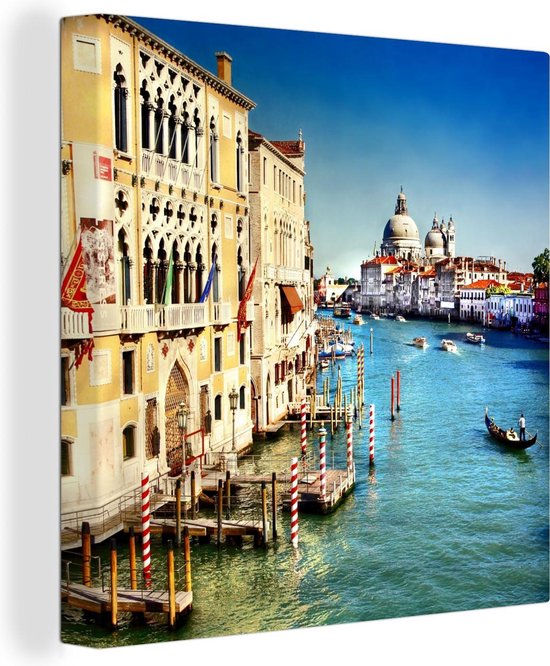 Canvas Schilderij Venetië - Italië - Water - 50x50 cm - Wanddecoratie