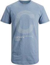 Jack & Jones T-shirt Jconumber Tee Ss Crew Neck 12188191 Dusty Blue/slim Mannen Maat - M