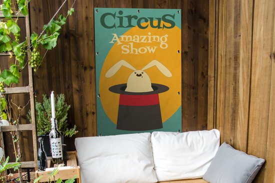 Spectacle étonnant de cirque avec un lapin 80x120 cm