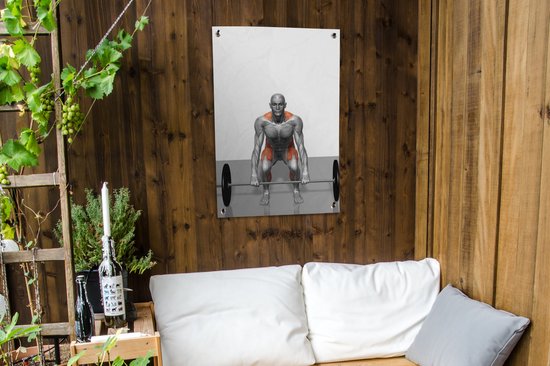 Une illustration de l'avant d'un poster de jardin deadlift 60x90 cm - Toile de jardin / Toile d'extérieur / Peintures d'extérieur (décoration de jardin)