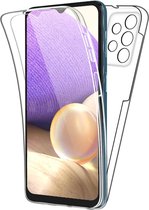 iParadise Samsung A42 Hoesje 360 en Screenprotector in 1 - Samsung Galaxy A42 case 360 graden Transparant