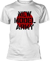 New Model Army Heren Tshirt -XL- Logo Wit