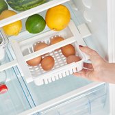 Zeller Present Hangend eierbakje voor koelkast - Wit - Verstelbaar