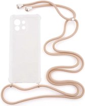 Shop4 - Xiaomi Mi 11 Hoesje - Zachte Back Case met Koord Beige