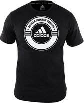 adidas T-Shirt Combat Sports Zwart/Wit 140