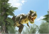 Dinosaurus T-Rex in zonnig woud - Foto op Posterpapier - 59.4 x 42 cm (A2)