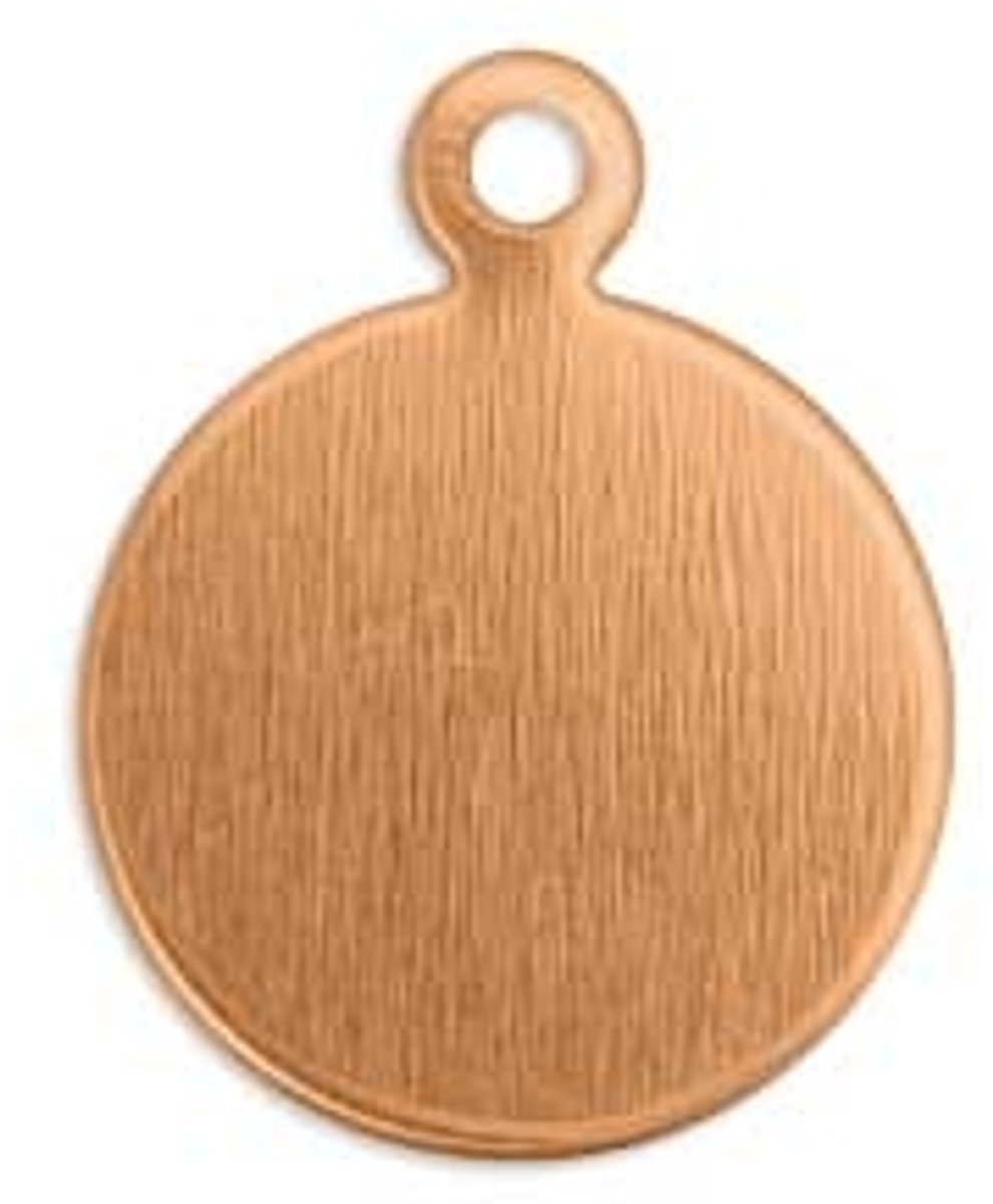 Koperen Hangers, Cirkel, 12 mm, ImpressArt