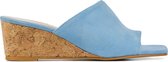 Mace Vrouwen Suède    Slippers /   - M1079 - Sky - Maat 39