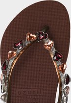 Uzurii Heart Bronze dames slipper - Bruin multi - Maat 39/40