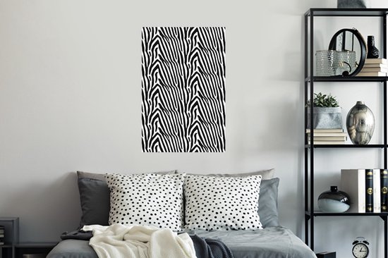 Sticker Muursticker Imprimé animal Safari - Imprimé zèbre - 40x60 cm - film autocollant - sticker mural repositionnable