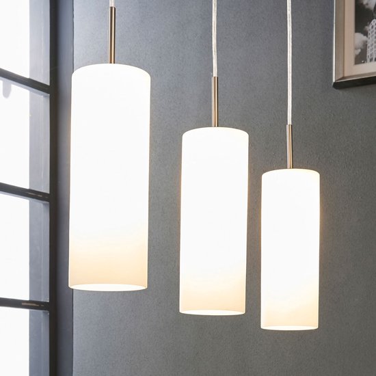 3-lichts LED-plafondlamp Elaina, mat nikkel