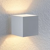 Lindby - wandlamp - 1licht - aluminium, staal - H: 10 cm - G9 - wit